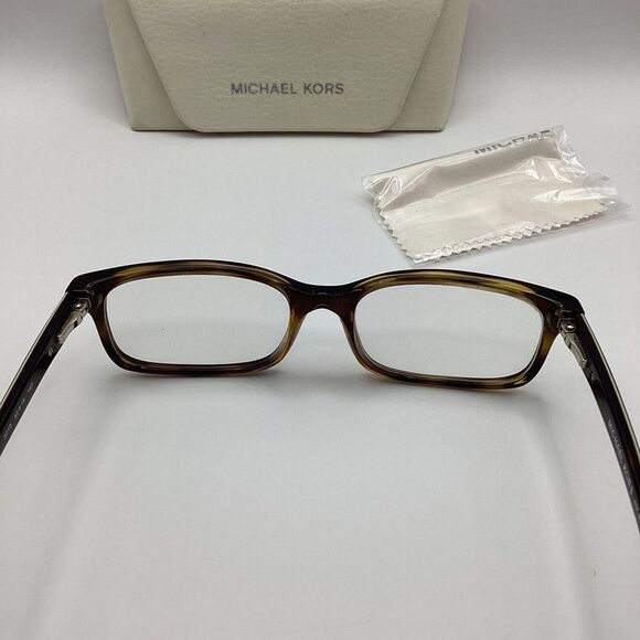 Michael Kors Eyeglass Frames Only Case Medellin 3010 52-16 140 Brown Tortoise - Picture 13 of 13